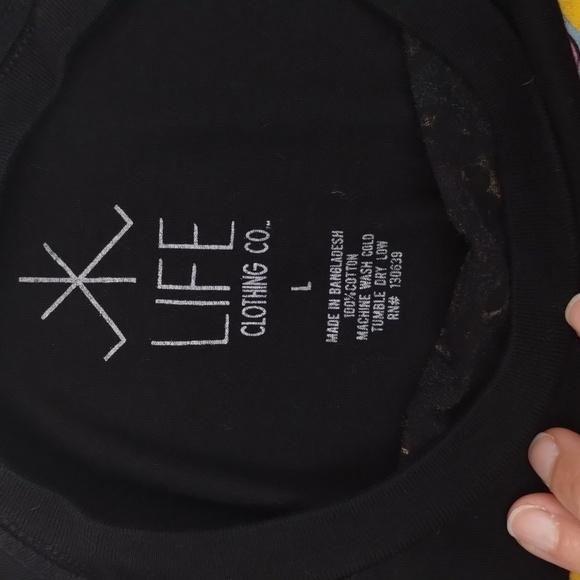 Life Clothing Co tee large sugar skull black graphic tee multicolor short sleeve - Picture 8 of 8